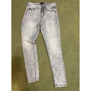 Banana Republic Curvy Skinny Jeans Grey Acid Wash Denim Pants Women 28/6 Stretch